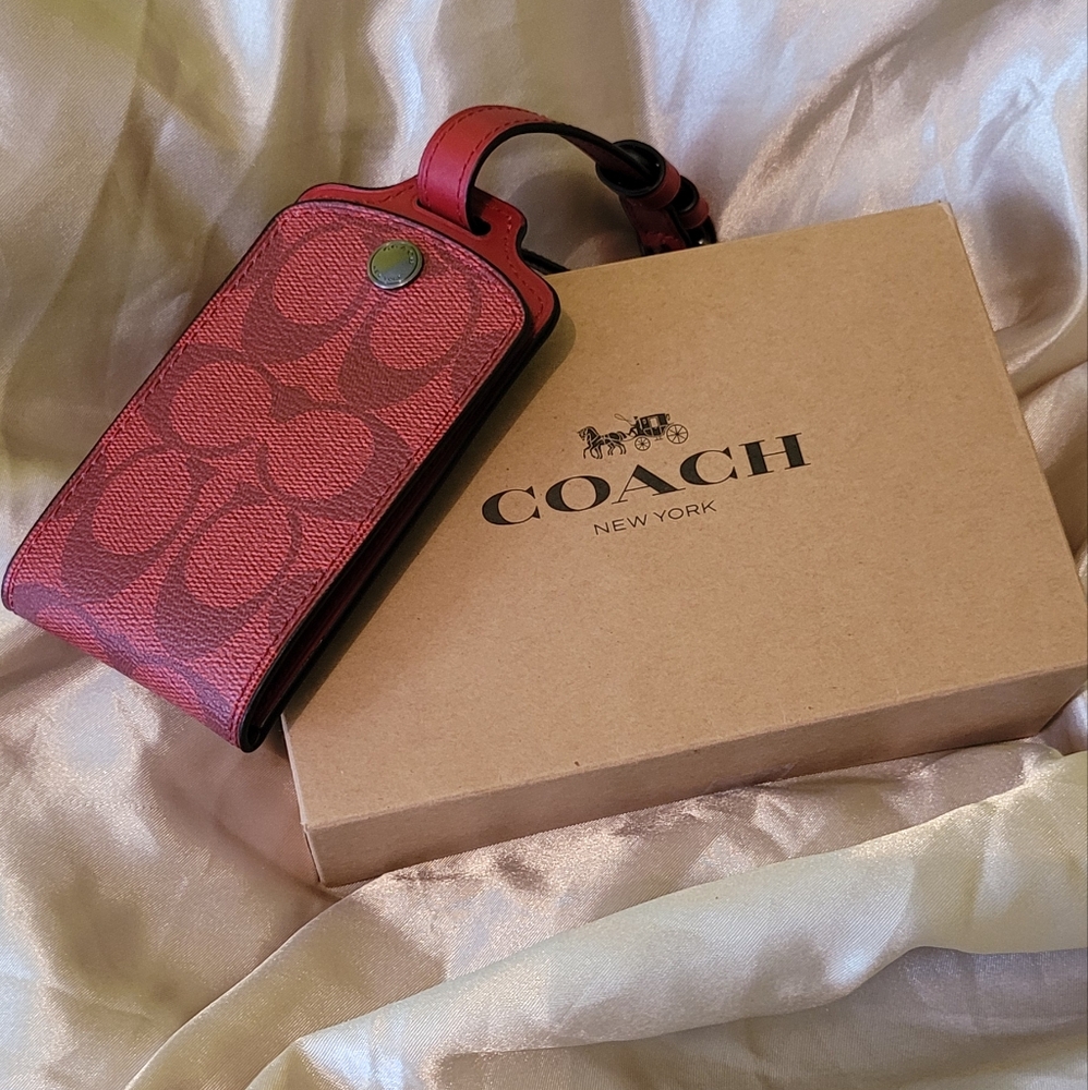 Coach Red Luggage tag Holder